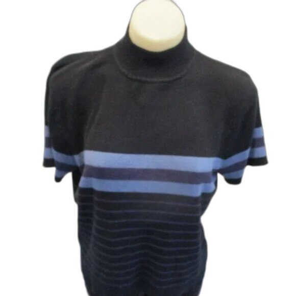 🖤 Cleo Striped Turtleneck Sweater - Size L 🖤 - Picture 1 of 4